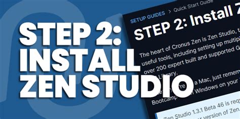 STEP 1: Install Zen Studio .